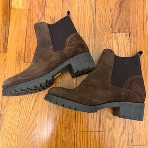Zara Dark Brown Suede Ankle Boots